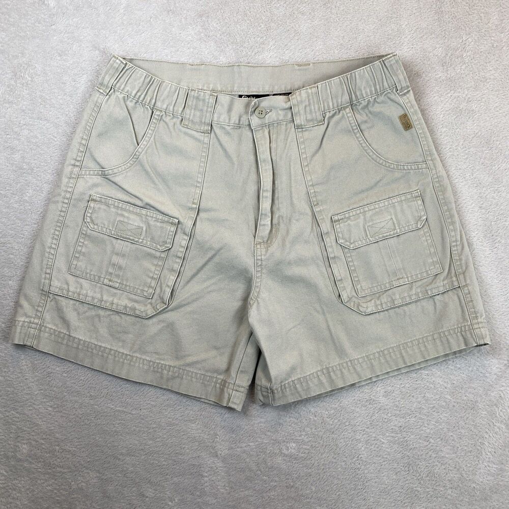 Guide Series Cargo Shorts Women's 12 Khaki Beige Elastic button
